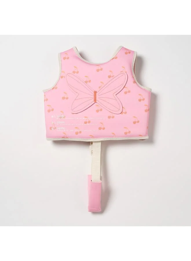 SUNNY LIFE Kids Swim Vest 2-3 Cotton Candy Cherry